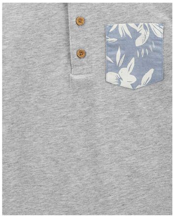 Kid Henley Pocket Tee, 