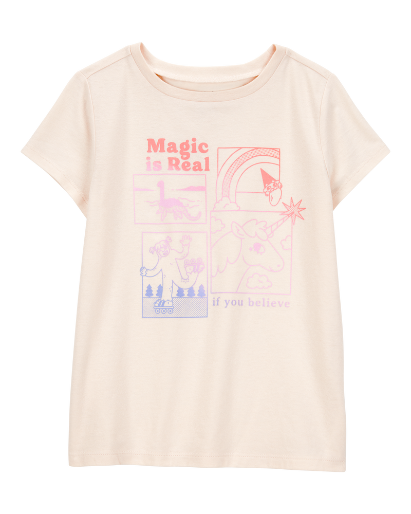 Kid Magic Is Real Short-Sleeve Graphic Tee - Ivory, image 1 of 3 slides
