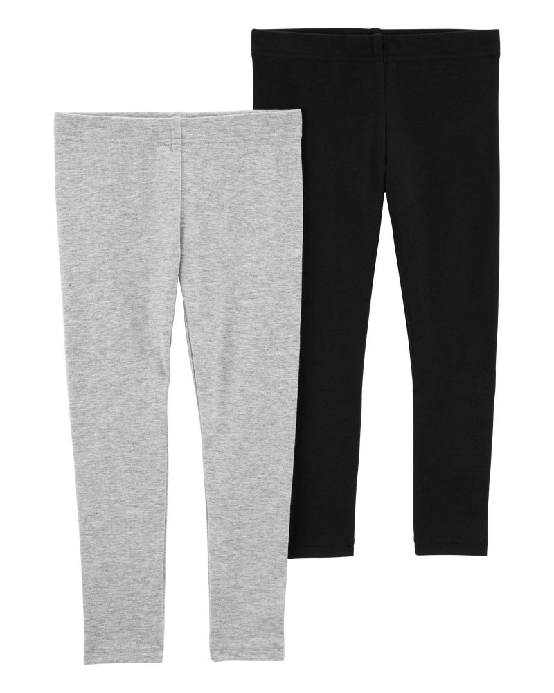 Toddler 2-Pack Black & Grey Leggings, image 1 of 1 slides