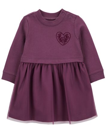 Baby Heart French Terry Dress, 