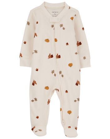 Baby Thanksgiving  Sleep & Play Pajamas & Bib Set, 