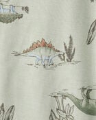 Baby Boy 2-Pack Dinosaur Print PurelySoft Long-Sleeve Multipack Bodysuits - Green, image 5 of 7 slides