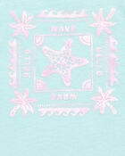 Toddler Starfish Muscle Tank - Turquoise, image 2 of 3 slides