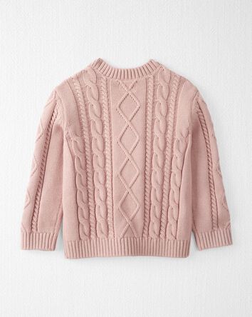 Toddler Organic Cotton Cable Knit Sweater, 