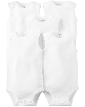 Baby 5-Pack Sleeveless Original Bodysuits, 