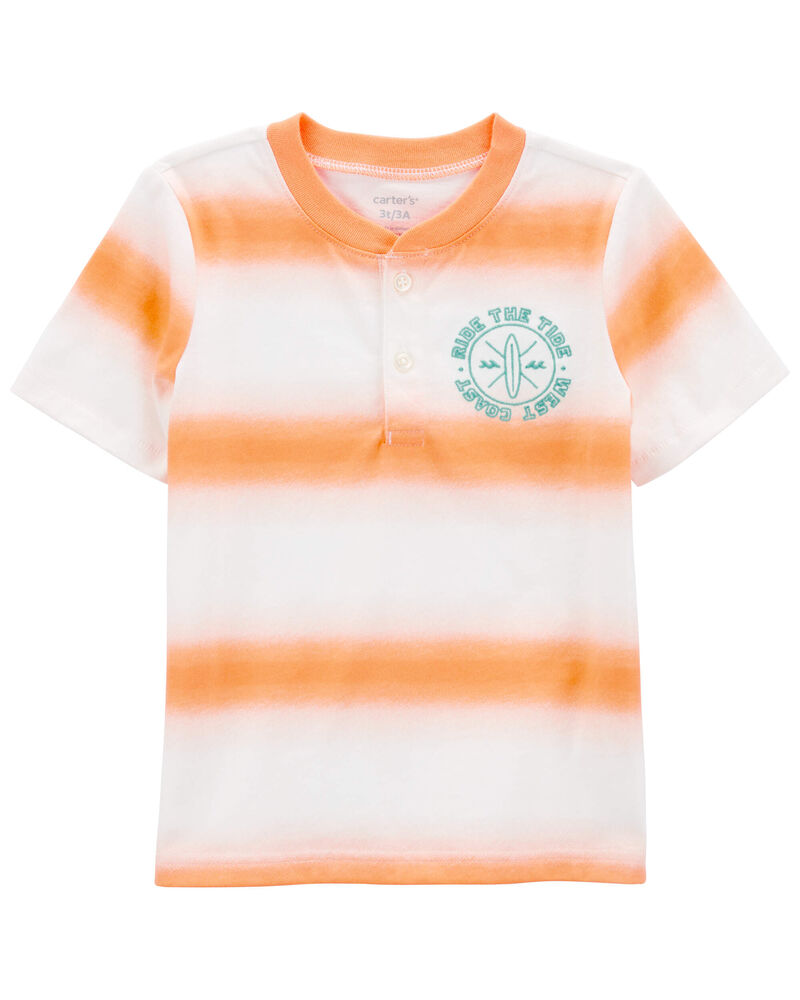 Baby Striped Jersey Henley, image 1 of 2 slides