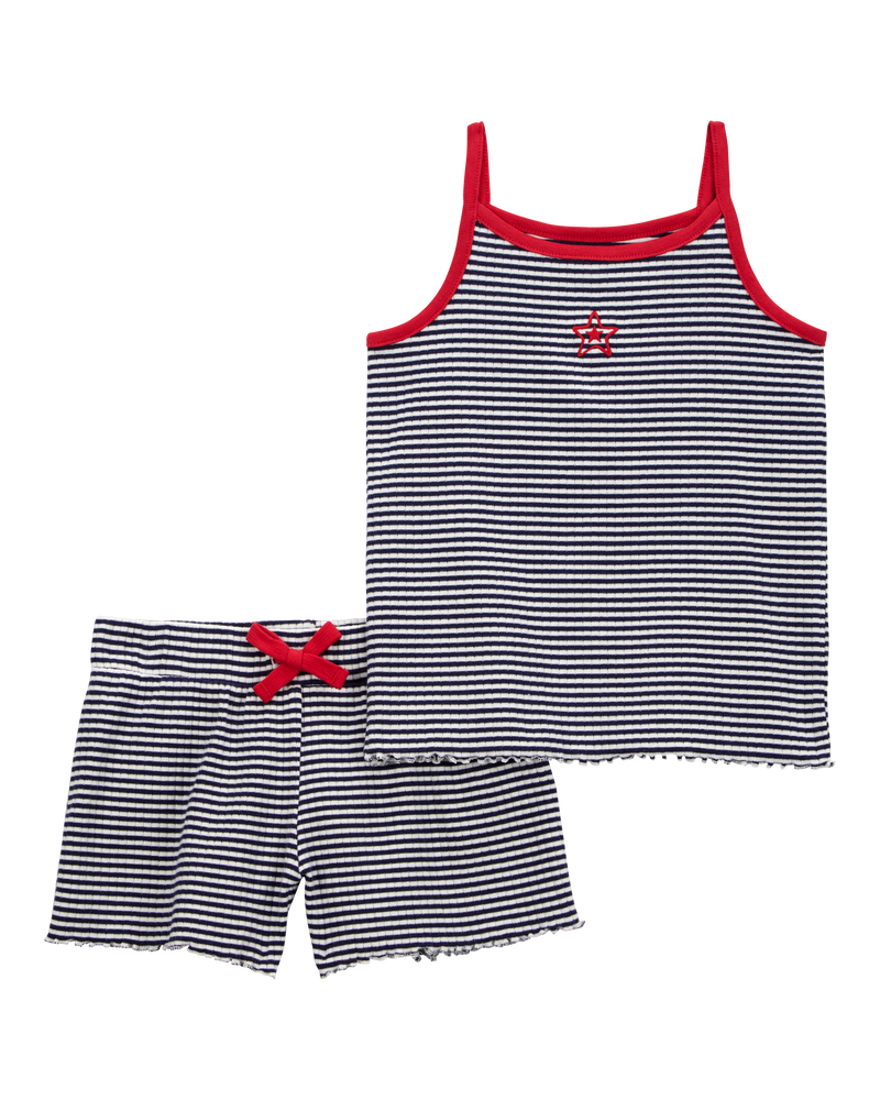 Toddler 2-Piece Striped Tank & Short Set, image 1 of 4 slides
