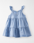 Baby Organic Cotton Chambray Dress , image 2 of 6 slides