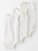 White - Baby 3-Pack Organic Cotton Bodysuits
