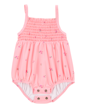 Baby 1-Piece Floral Swimsuit - Pink, 