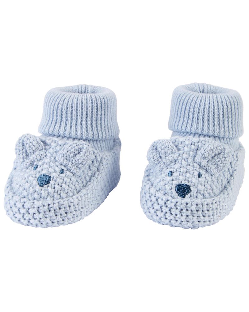 Baby Bear Crochet Booties, image 1 of 2 slides