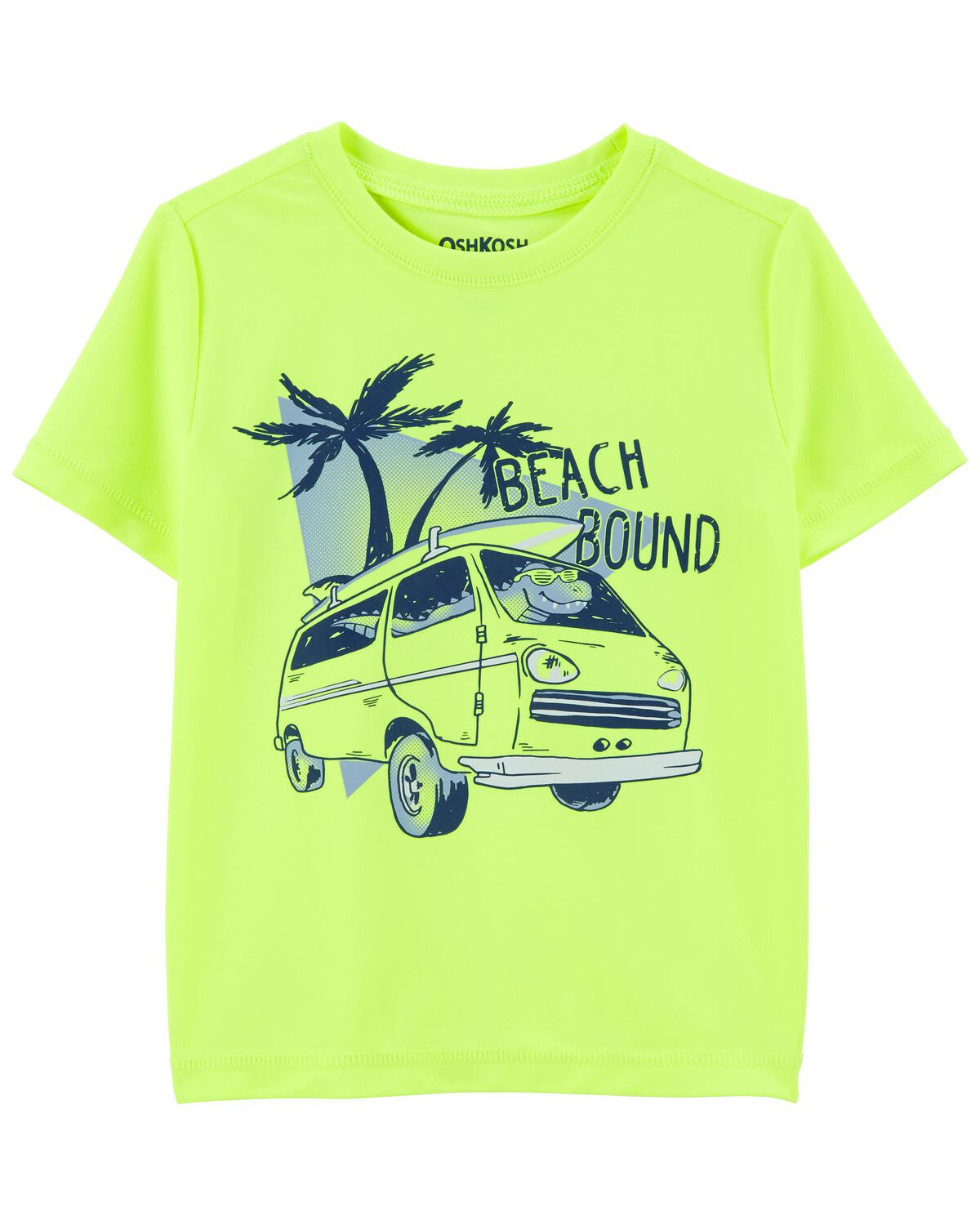 Neon Yellow Toddler Beach Bound Short Sleeve Rashguard