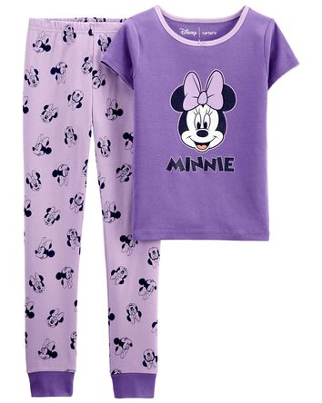 Kid 2-Piece Minnie Mouse 100% Snug Fit Cotton Pajamas, 