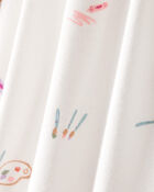 Baby Girl Art Print PurelySoft Sleep & Play Pajamas - White, image 6 of 8 slides