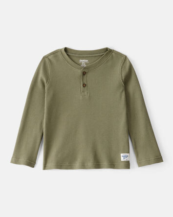 Toddler Boy Long-Sleeve Henley T-Shirt - Green, 