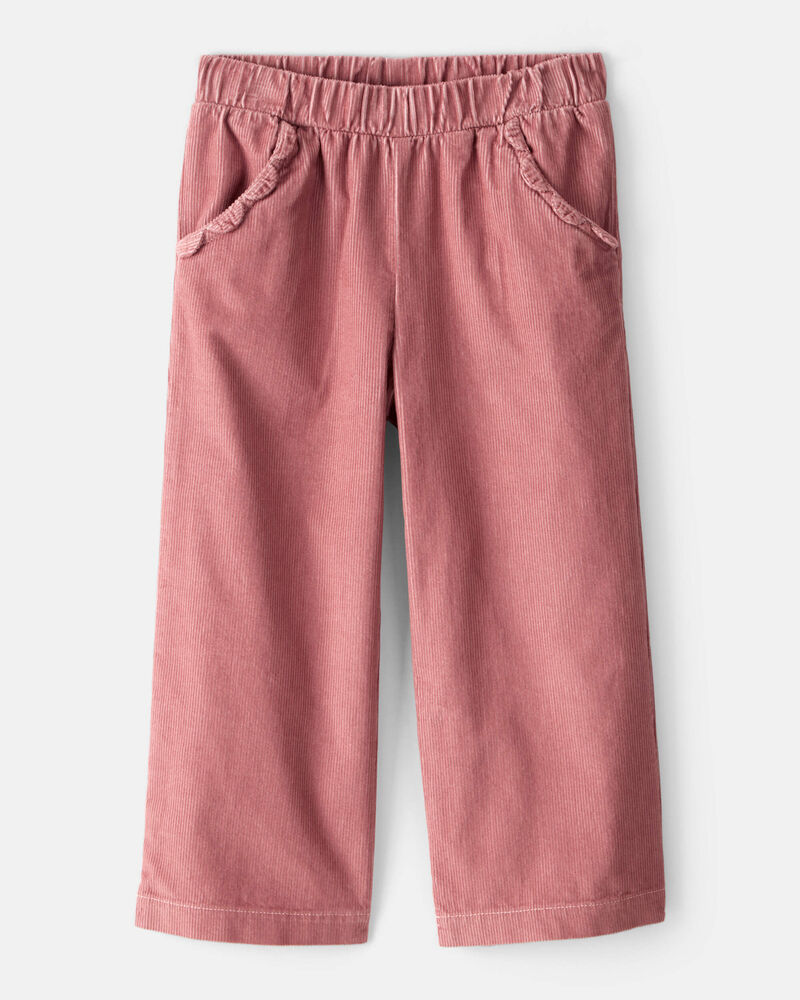 Toddler Girl Cotton Wide-Leg Pants - Pink, image 1 of 5 slides