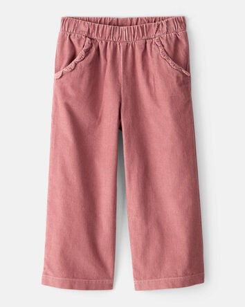 Toddler Girl Cotton Wide-Leg Pants - Pink, 