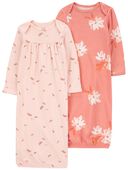 Pink - Baby 2-Pack Sleeper Gowns