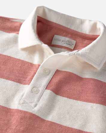 Toddler Boy Polo Shirt Made with Organic Cotton in Stripes, 