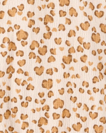 Kid 2-Piece Leopard Print Short Set - Brown, 