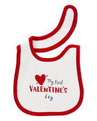 Baby My First Valentine's Day Teething Bib, image 2 of 3 slides