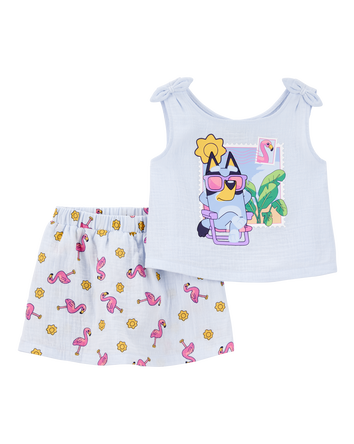 Toddler 2-Piece Bluey Tank Top & Short Set - Blue, 