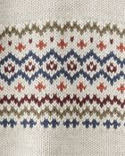 Toddler Organic Cotton Fair Isle Sweater, image 3 of 5 slides
