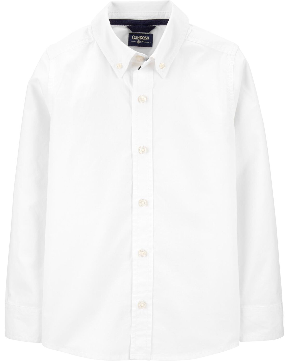 Carters White Kid Uniform Button-Front Shirt