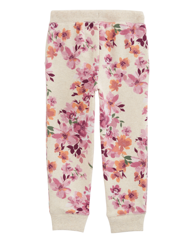 Baby Floral Print Fleece Joggers, image 2 of 4 slides