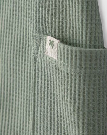 Baby Boy Waffle-Knit Sleeveless Romper - Green, 