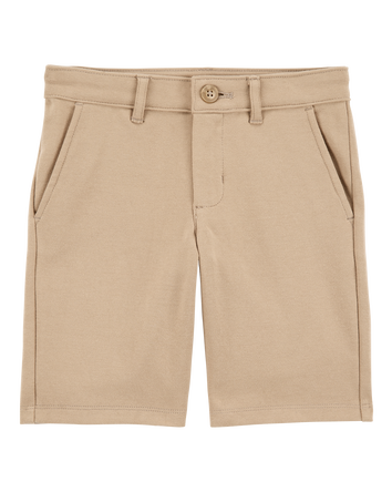 Kid Ponte Knit Uniform Pants - Khaki, 