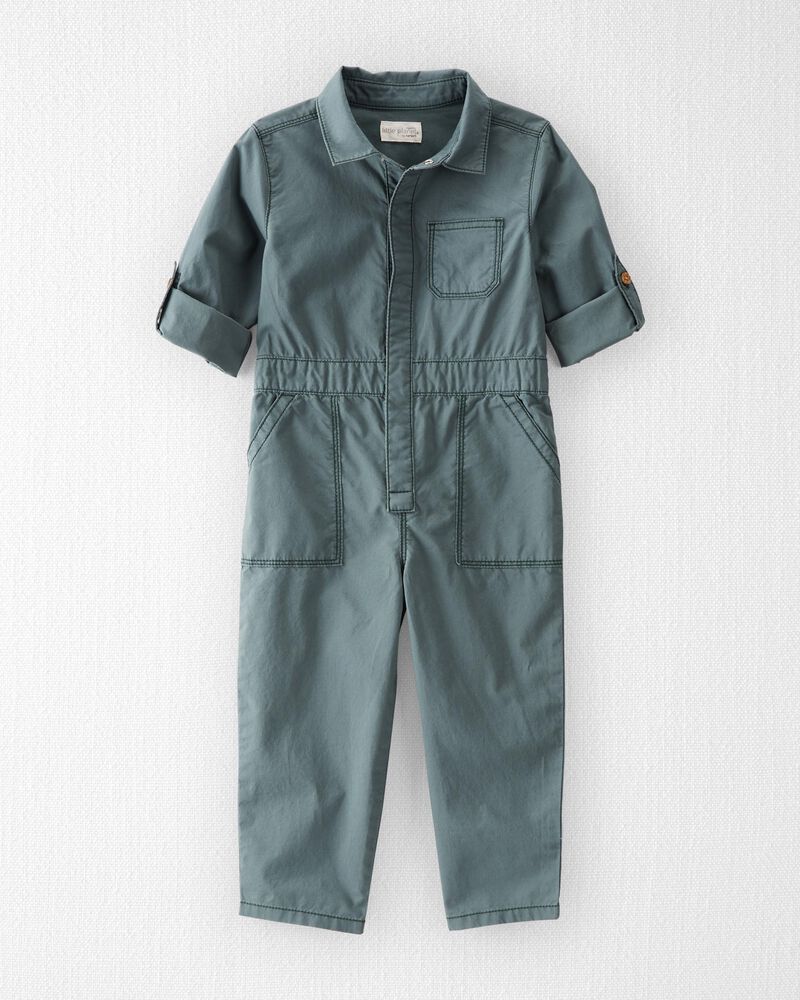 Toddler Organic Cotton Smile Everyday Utility Jumpsuit, image 1 of 5 slides