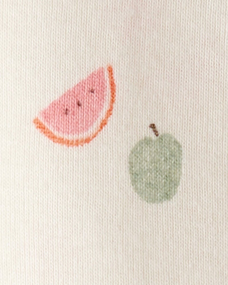 Baby Fruit Print Organic Cotton 2-Piece Pajamas, image 3 of 4 slides