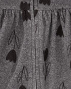 Baby Heart 2-Way Zip Fleece Footie Sleep & Play Pajamas, image 2 of 4 slides