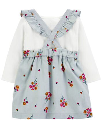 Baby 3-Piece Bodysuit & Floral Jumper Set, 