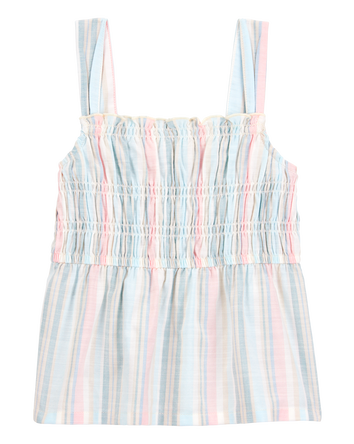 Kid Striped Linen Look-alike Tank, 