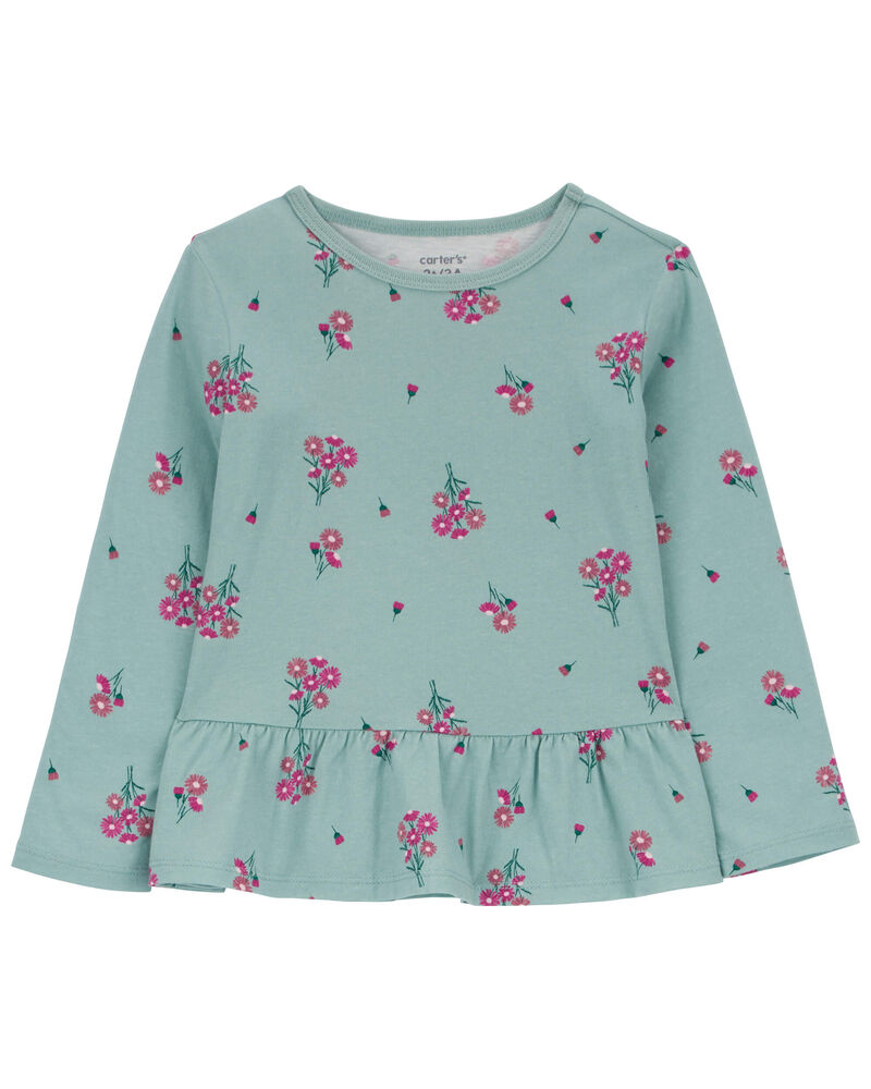 Toddler Floral Peplum Top, image 1 of 3 slides