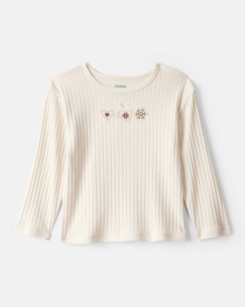 Toddler Girl Long-Sleeve Top - Ivory, 