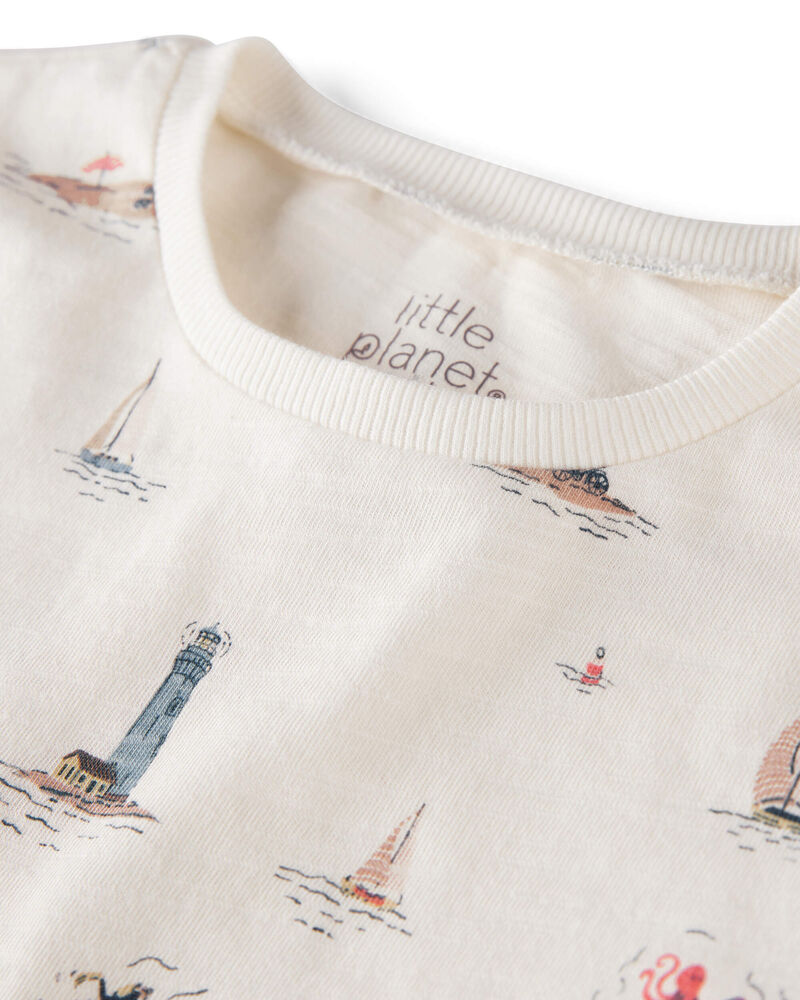 Toddler 2-Pack Organic Cotton Coastal Knit Tees, image 2 of 5 slides