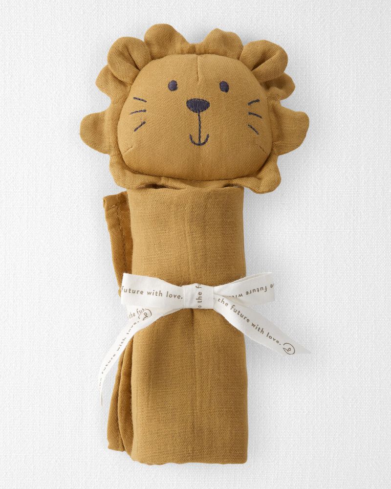 Baby Organic Cotton Lion Lovey, image 2 of 3 slides