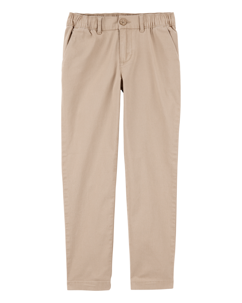 Kid Stretch Chino Uniform Pants - Khaki, image 1 of 4 slides