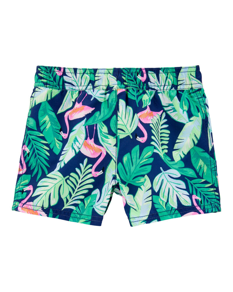 Toddler Tropical Print Swim Trunks, image 2 of 5 slides