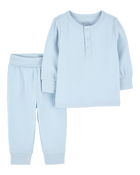 Baby 2-Piece PurelySoft Outfit Set - Blue, image 1 of 5 slides