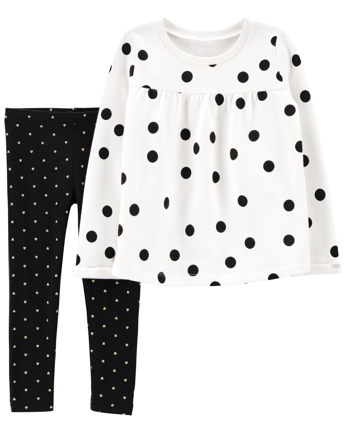 Ivory Polka Dot Toddler 2Piece Toddler Polka Dot Set