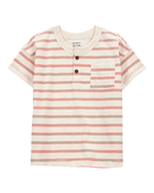 Toddler 2-Piece Striped Slub Jersey Henley & Pull-On Shorts Set, image 2 of 6 slides