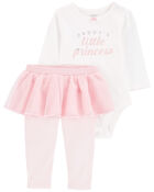 Baby 2-Piece Daddy's Princess Bodysuit & Tutu Pant Set, image 1 of 3 slides