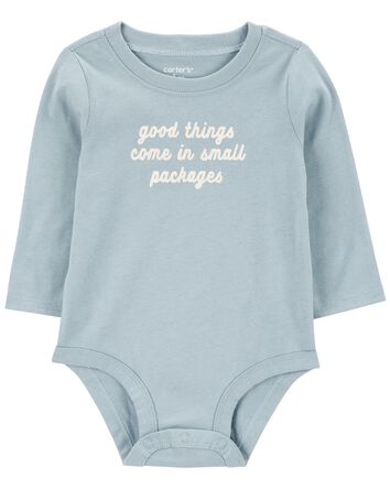 Good Things Come In Small Packages Long-Sleeve Bodysuit, 