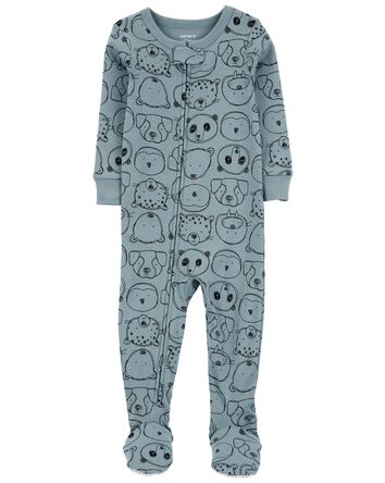 Baby 1-Piece Animal 100% Snug Fit Cotton Footie Pajamas, 