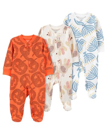 Baby 3-Pack Holiday Sleep & Play Pajamas, 
