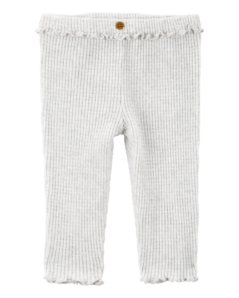 Baby Girl Pull-On Thermal Pants, image 1 of 4 slides